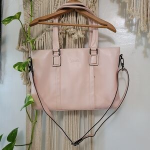 Doshi Womens Business Brief 2 - Pink Vegan Leather